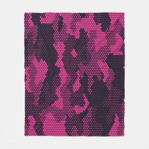 Sechseckige Camouflage, militärischer Hintergrund Fleecedecke