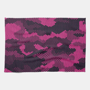 Sechseckige Camouflage, militärischer Hintergrund Geschirrtuch