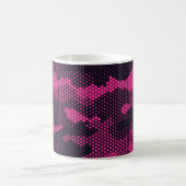 Sechseckige Camouflage, militärischer Hintergrund Kaffeetasse (Mittel)