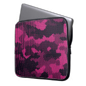 Sechseckige Camouflage, militärischer Hintergrund Laptopschutzhülle (Vorderseite Links)