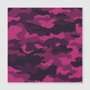 Sechseckige Camouflage, militärischer Hintergrund Magnetkarte