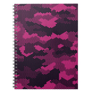 Sechseckige Camouflage, militärischer Hintergrund Notizblock