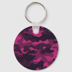 Sechseckige Camouflage, militärischer Hintergrund Schlüsselanhänger