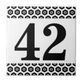 Sechseckige Grenze der Zahl-Fliese Fliese (Vorderseite)