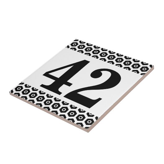 Sechseckige Grenze der Zahl-Fliese Fliese (Seite)