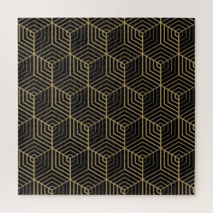 Sechseckige Harmonie: Art Deco Eleganz Puzzle