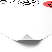 Sechseckige Zahlenfolge Poster (Ecke)