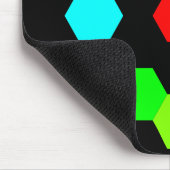 Sechseckiger Regenbogen Mousepad (Ecke)