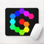 Sechseckiger Regenbogen Mousepad (Mit Mouse)
