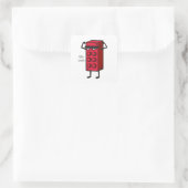 Sechserpack-Motivation Quadratischer Aufkleber (Tasche)