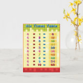 Sechsfache Table-Mitteilungskarten Karte (Gelbe Blume)