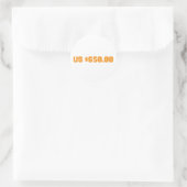 sechshundertfünfzig Dollar Runder Aufkleber (Tasche)