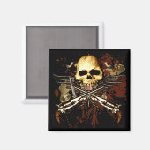 Sechskantwaffen mit Schädel Magnet (Vorderseite/Rückseite)