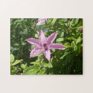 Sechsseitige Sternform lila Blume Puzzle