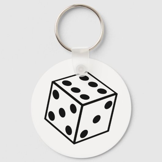 Sechsseitige Würfel Schlüsselanhänger (Vorderseite)