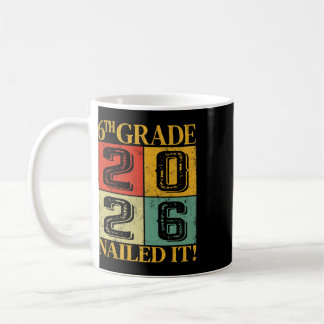 Sechste 6. Klasse Abschluss 2026 Retro Grundschule Kaffeetasse