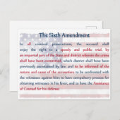 Sechste Änderung Postkarte (Vorne/Hinten)