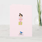 Sechste Geburtstagsfee, Mädchen niedlich personali Karte (Rückseite)