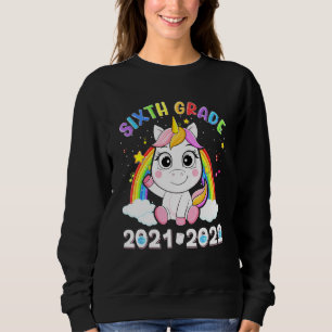 Sechste Klasse 2021 2022 Einhorn-Maske Zurück zur  Sweatshirt