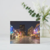 Sechste Straße bei Dusk in Austin, Texas, im Stadt Postkarte (Stehend Vorderseite)