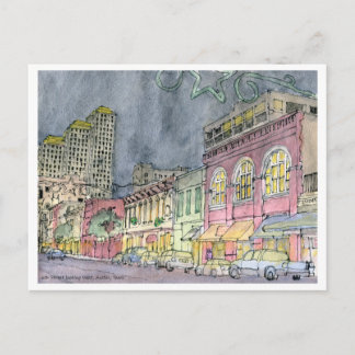 Sechste Straße, die nach Westen, Austin, Texas aus Postkarte