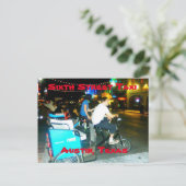 Sechste Straße Taxi Postkarte (Stehend Vorderseite)