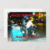 Sechste Straße Taxi Postkarte (Vorne/Hinten)