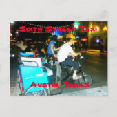 Sechste Straße Taxi Postkarte (Vorderseite)