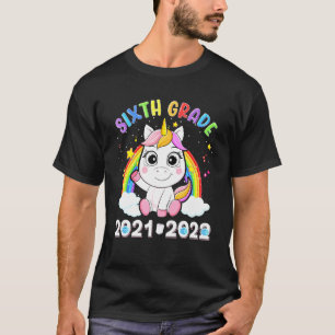 Sechste Stufe 2021 2022 Einhornmaske zurück zur Sc T-Shirt