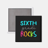 Sechste Stufe Rocks Team 6. Klasse Lehrer Magnet (Vorderseite/Rückseite)