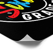 Sechste Stufe zurück zum Schulmädchen Lehrer Poster (Ecke)