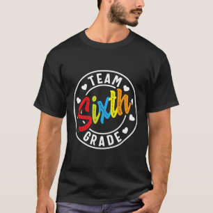Sechste Stufe zurück zum Schulmädchen Lehrer T-Shirt