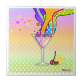 SECHSTEN POP ART STYLE MARTINI FLIESE (Vorderseite)