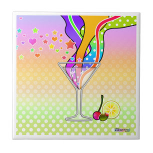 SECHSTEN POP ART STYLE MARTINI FLIESE