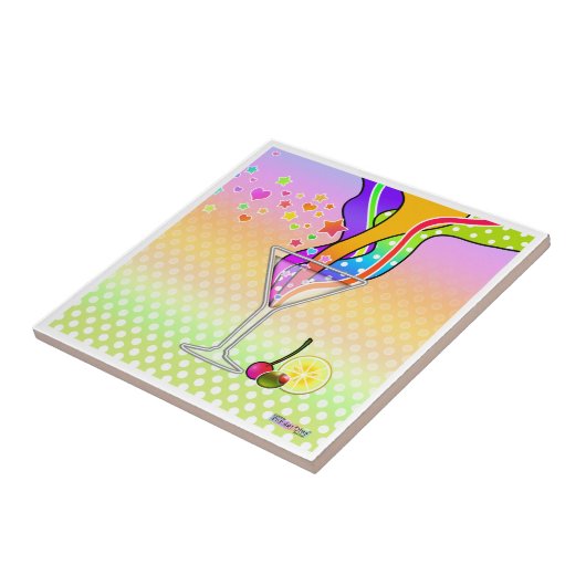 SECHSTEN POP ART STYLE MARTINI FLIESE (Seite)