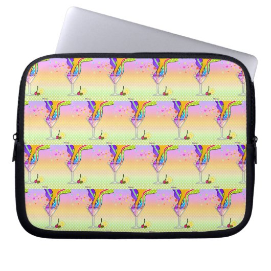 SECHSTEN POP ART STYLE MARTINI LAPTOPSCHUTZHÜLLE (Vorderseite)