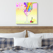 SECHSTEN POP ART STYLE MARTINI LEINWANDDRUCK (Insitu (Schlafzimmer))