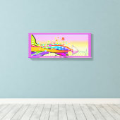 SECHSTEN POP ART STYLE MARTINI LEINWANDDRUCK (Insitu (Holzboden))