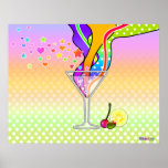 SECHSTEN POP ART STYLE MARTINI POSTER<br><div class="desc">Das Martini geht Pop Art mit Retro-Stil Pop Art martini Glas, einfach platzend mit fließenden und bunten 60er-Stil Grafiken auf dem Gelben U-Boot-Cartoon Flair. Ein zeitgenössischer Martini bekommt ein kleines Blume Power-Remake und ein paar lustige Gärten, um ein lustiges Kunstwerk zu schaffen, das Happy Hour Retro braucht und Cocktailzeit einen...</div>