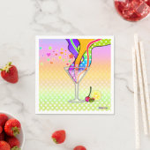 SECHSTEN POP ART STYLE MARTINI SERVIETTE (Beispiel)