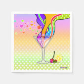 SECHSTEN POP ART STYLE MARTINI SERVIETTE (Vorderseite)