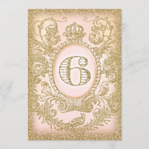 Sechster Geburtstag einmal auf Zeitprinzessin Einladung