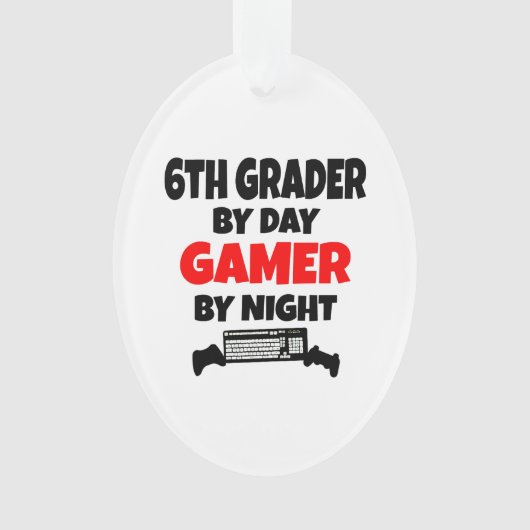 Sechster Grader Gamer Ornament (Vorderseite)