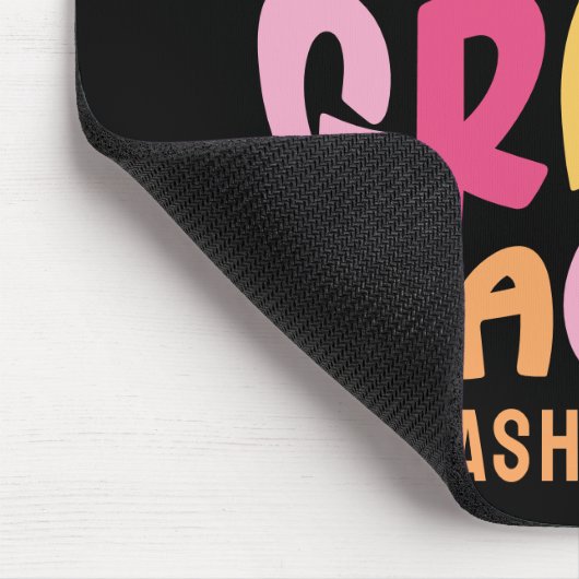 Sechster Klasse Lehrer Farbiger Text Mousepad (Ecke)