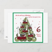 Sechster Weihnachtsfeiertag Feiertagspostkarte (Vorne/Hinten)