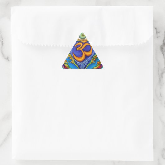 Sechstes Chakra, drittes Auge Dreieckiger Aufkleber (Tasche)