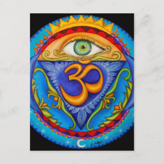 Sechstes Chakra, drittes Auge Postkarte
