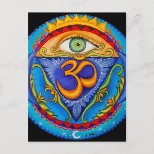 Sechstes Chakra, drittes Auge Postkarte (Vorderseite)