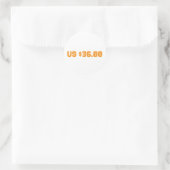sechsunddreißig Dollar Runder Aufkleber (Tasche)