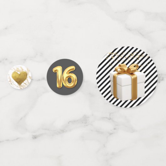 Sechzehn 16. Geburtstag Foto Party Konfetti (Vorderseiten)